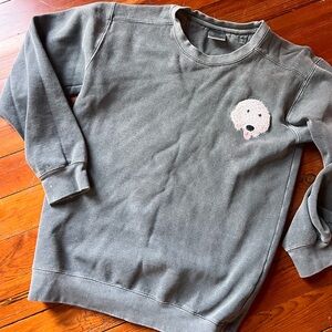 Embroidered Poodle/Doodle Sweatshirt Size S